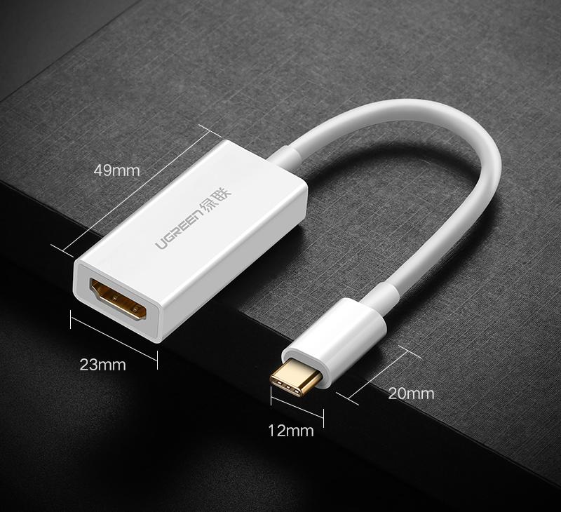 Cáp USB Type C to HDMI Ugreen 40273 hỗ trợ 4K*2K, 3D