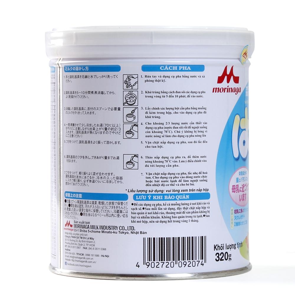 Sữa Morinaga số 1 320gr (cho bé 0 - 6 tháng tuổi)