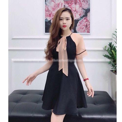 Đần mẫu mới phối ren lưới tay thời trang long quân fashion đ3