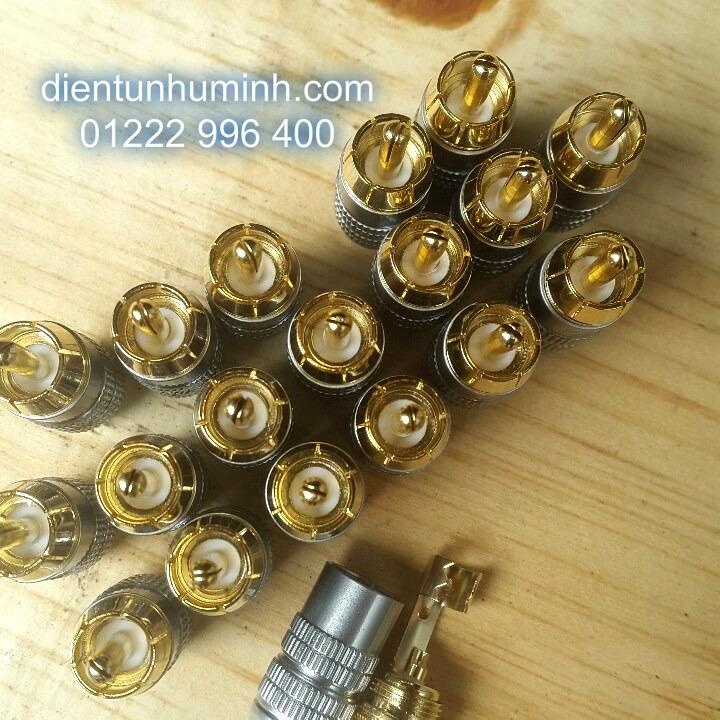 10 Cái Jack AV Gold Snake ( Rắc RCA Jack Hoa Sen)
