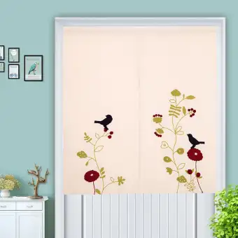 Cartoon Hand Painted Velvet Embroidery Door Curtain Partition Half
