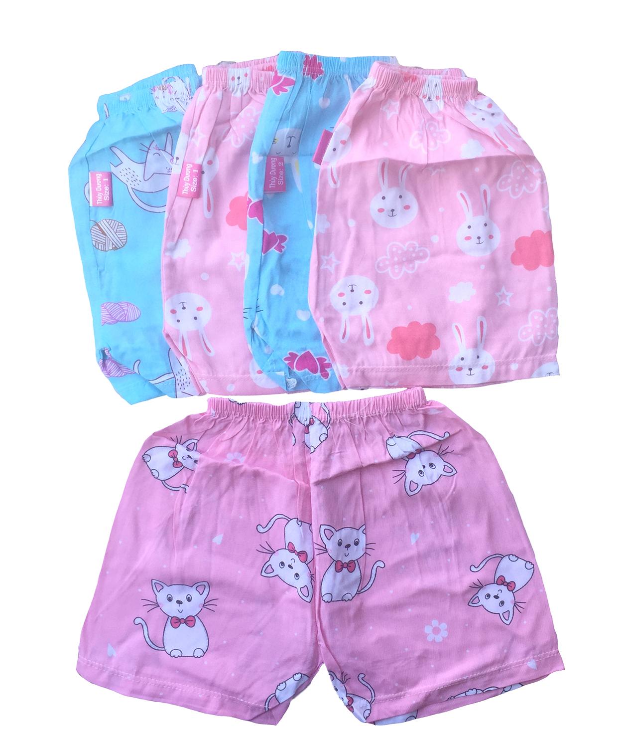 Bộ 5 quần lanh đùi cho bé gái