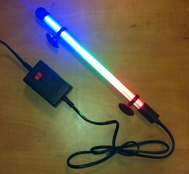 Đèn led bể cá cảnh 3 màu RGB , đèn trang trí hồ cá ( dùng cho bể 30cm - 40cm)