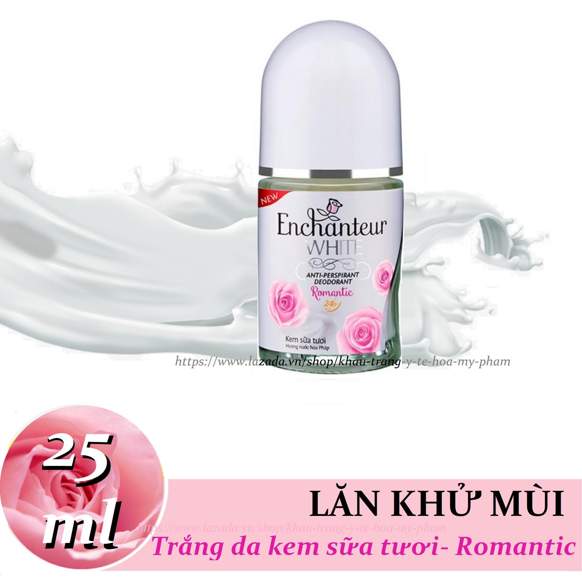 [HCM]Enchanteur - Lăn khử mùi Trắng Da 25 ml Hương Romantic