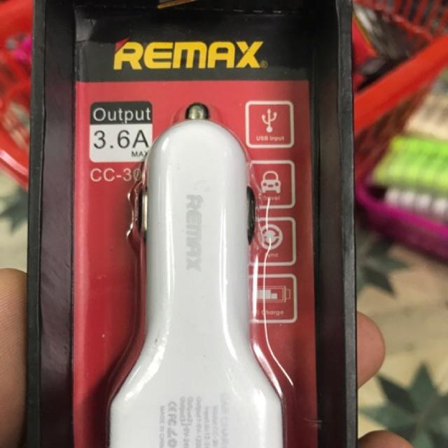 Củ sạc ôtô 3 cổng USB Max 3.6A Remax CC-301-