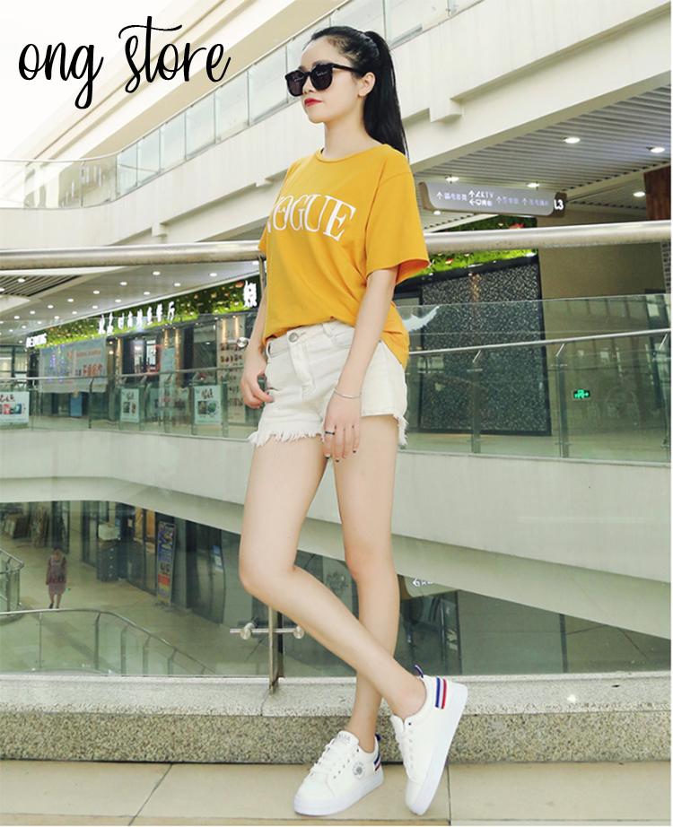 Giày thể thao trắng gót sọc (có cả size nam nữ)