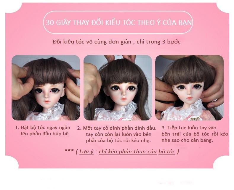 Bộ Tóc dành cho Búp bê BJD khớp 60cm