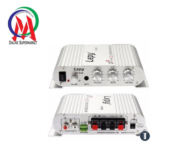 ÂM LY MINI LEPY LP-838 12V Hi-Fi 2.1, amly mini lepy