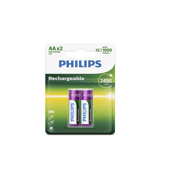 [HCM]Vỉ 2 viên pin sạc AA 2450mAh Philips