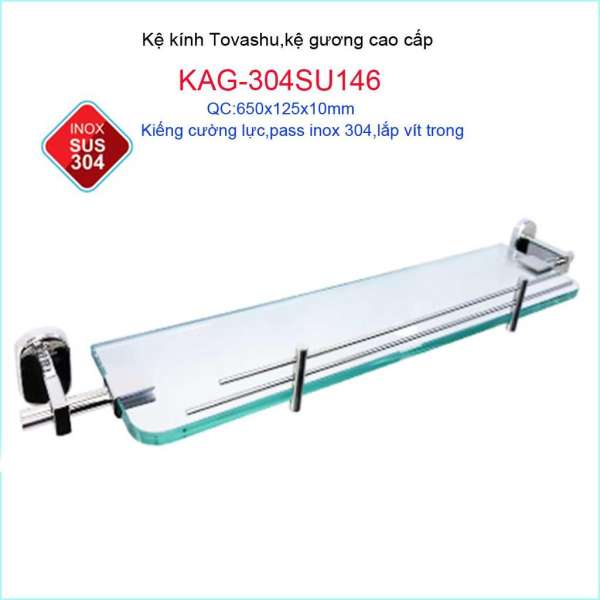 Kệ kính nhà tắm, kệ kiếng, kệ gương Tovashu KAG-304SU146