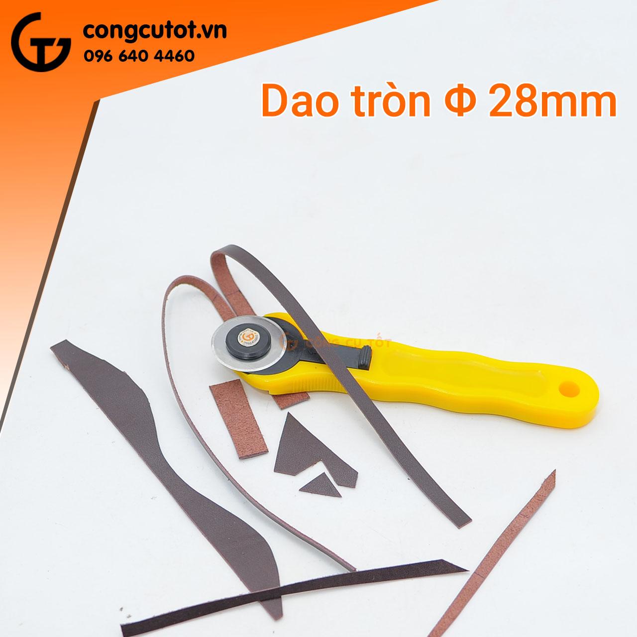Dao lưỡi tròn chuyên cắt giấy, vải, da 28mm