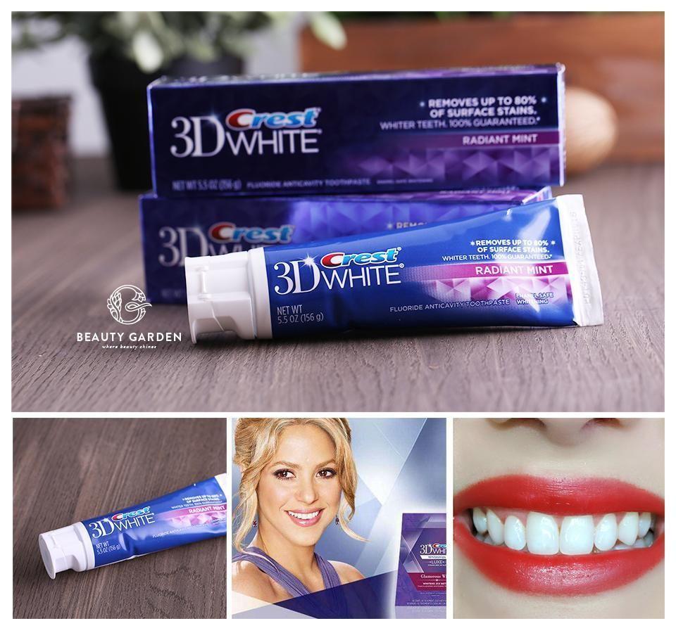 Kem đánh răng làm trắng CREST 3D White Radiant Mint Fresh Mỹ (136g)