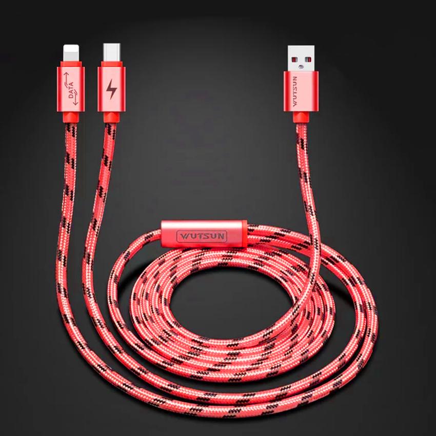 [HCM]Dây Cáp Sạc Micro USB Và Lightning Wutsun PowerLine 1.2m