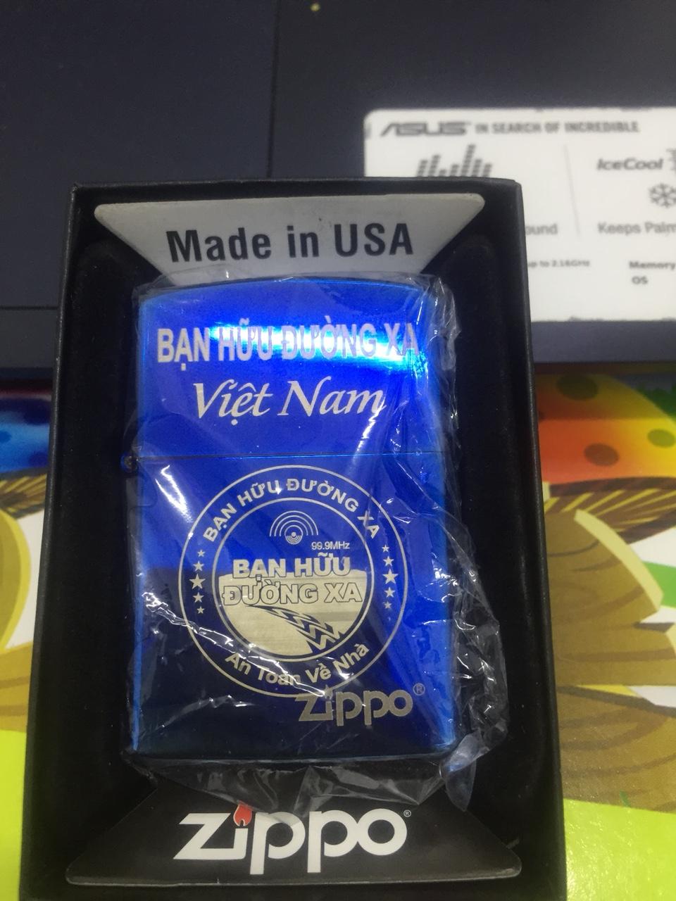 [HCM]Bật Lửa Zippo USA Logo Bạn Hữu Đường Xa