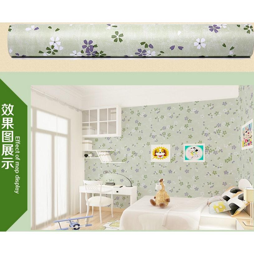 10M giấy Dán Tường - Decal Dán Tường - Hoa Năm Cánh Nhiều Màu GDT0134