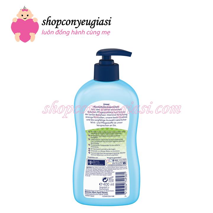 [HCM]Sữa Tắm Gội Bubchen 400ml Cho Bé Từ Sơ Sinh - Đức