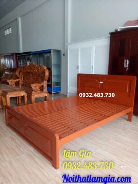 giường sắt kiểu gỗ 1m6x2m