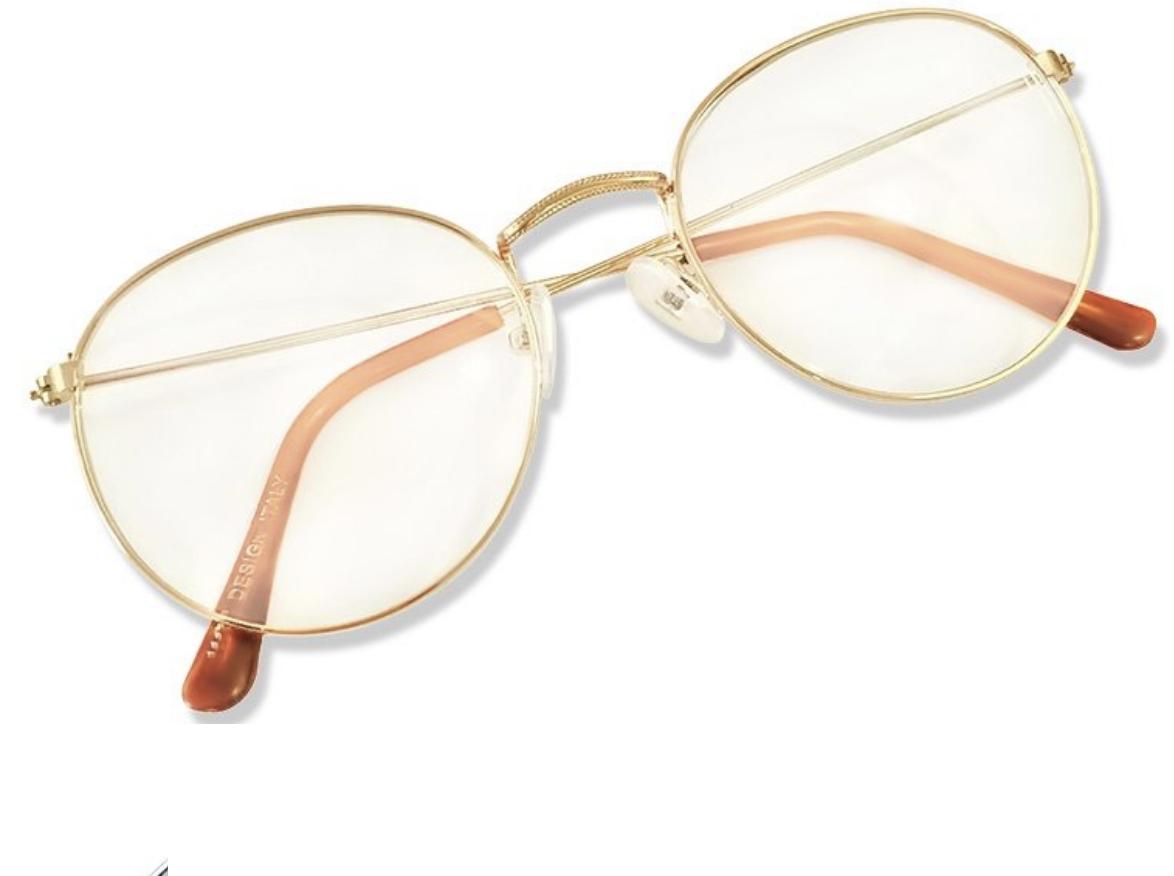 [HCM]Mắt kính ngố gọng cận Nobita nam-nữ thời trang mới KZY ( Vàng Đồng)