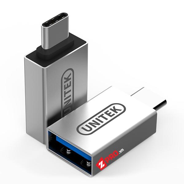 Đầu chuyển usb type-c to usb 3.0 otg unitek y-a025dgy