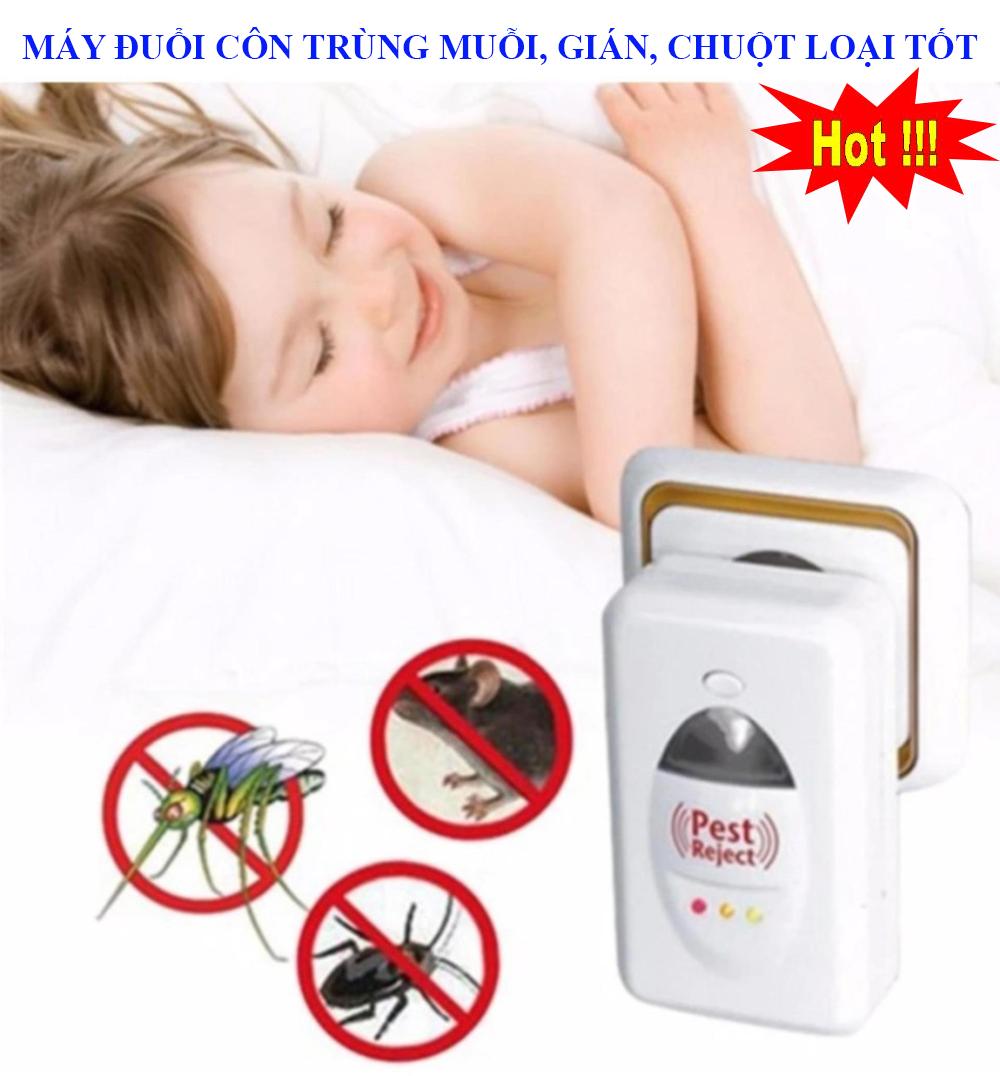 FREESHIP MAX - Máy Đuổi Côn Trùng Pest Reject NSK2008196, ( Đuổi Chuột, Ruồi, Muỗi, Rán ), Máy Đuổi Các Loại Côn Trùng Bằng Sóng Âm Giảm Tới 50%, Hiệu Quả Tốt , An Toàn Khi Sử Dụng - BẤM LÀ MUA