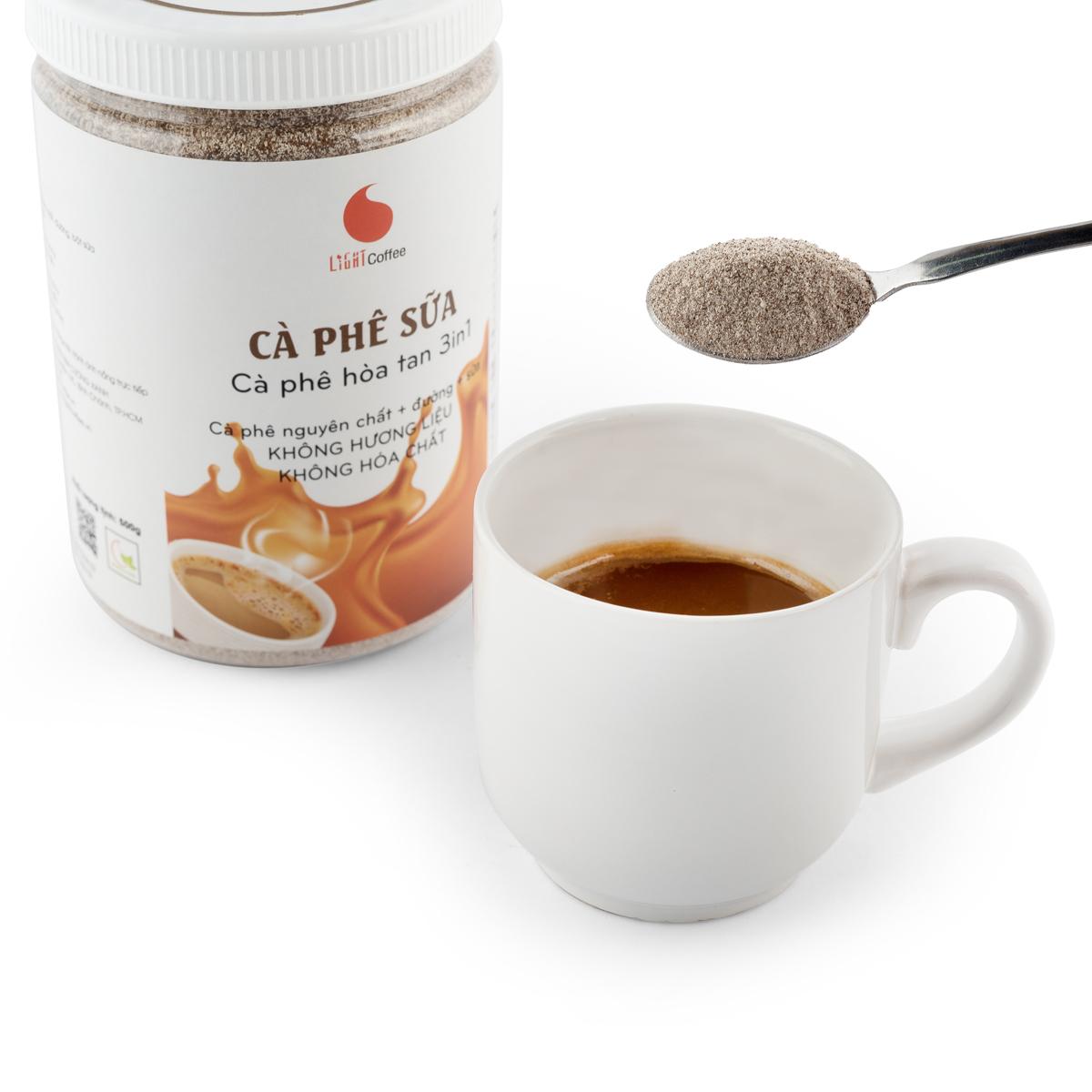 Combo 2 hũ cà phê sữa 3in1 Light coffee - 230gr/hũ
