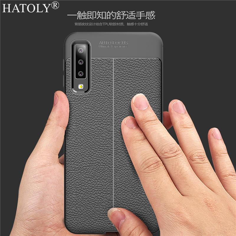 Ốp Silico Vân Da Cho Samsung Galaxy A7 (2018) - Auto Focus