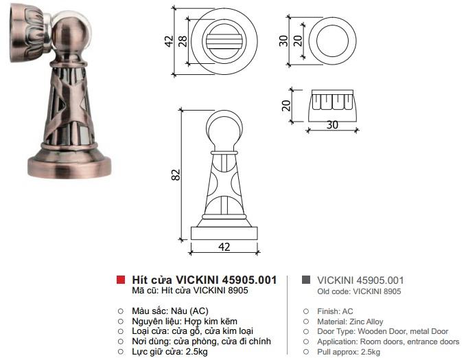 [HCM]Hít cửa VICKINI 45905.001 AC