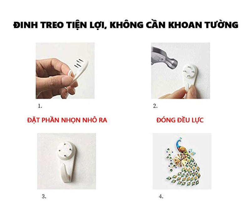 Đồng hồ trang trí treo tường khổng tước khoe sắc - chim công cao cấp KBS-9501