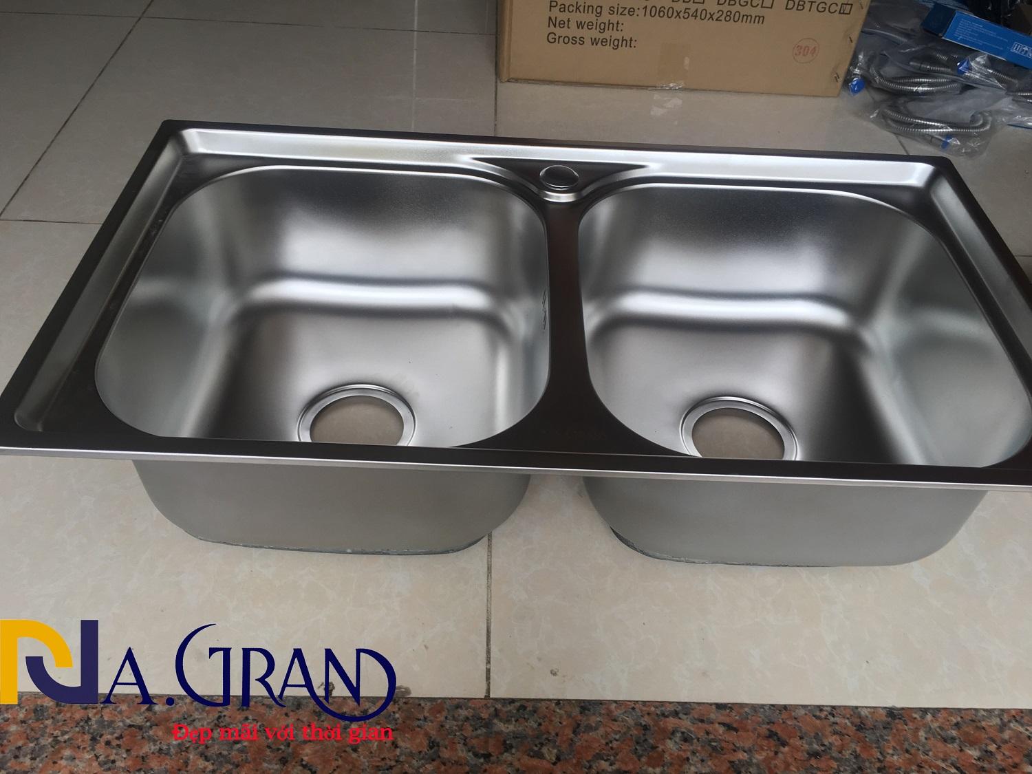 Chậu Rửa Chén Bát INOX 304 Cao Cấp N10 NA.GRAND Tặng Bộ Xả Chậu