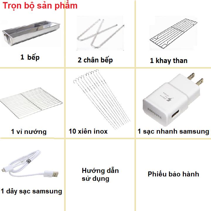 Bếp nướng than hoa MekongTech-V3: Tự xoay giúp chống cháy thực phẩm an toàn sức khỏe, chất liệu INOX( kích thước45x35x24cm), than hoa không khói dùng nướng ngoài trời dã ngoại