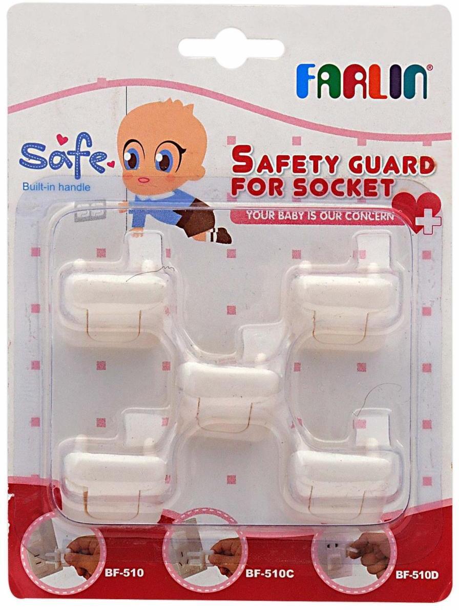 [HCM]Vĩ 5 nút che ổ cắm điện Safety guard for socket Farlin