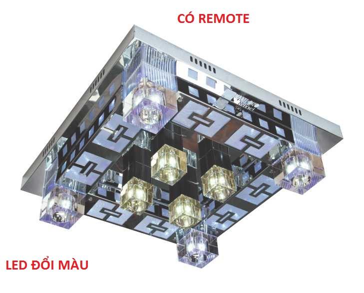 Đèn mâm trang trí ốp trần đổi màu NC 6023A led (Họa tiết)