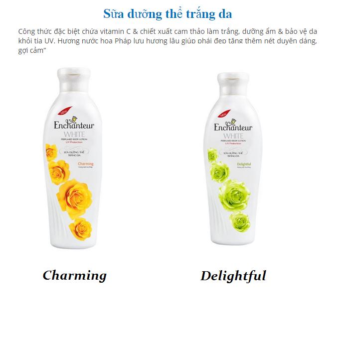 [HCM]Enchanteur - Sữa dưỡng thể TRẮNG DA 200 g  - Charming
