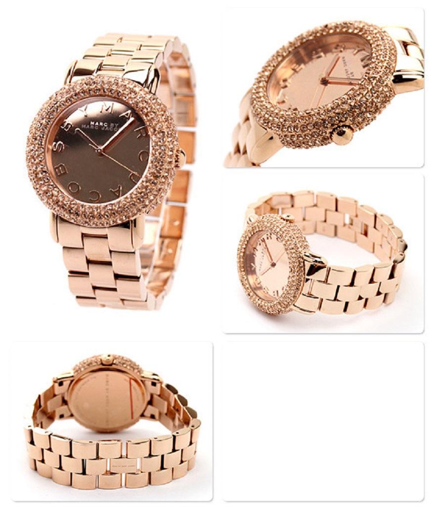 Đồng hồ nữ Marc Jacobs MBM3192 vỏ thép size 36mm (Vàng hồng)