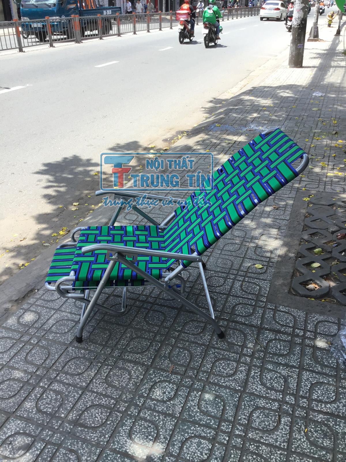 [HCM]GHẾ BỐ XẾP CAO CẤP SƠN NHÔM BẠC