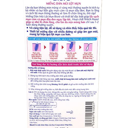 MIẾNG DÁN MŨI LỘT MỤN BIORE NỮ