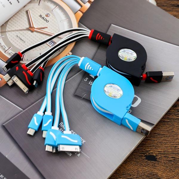 Cáp Sạc Dây Rút Đa Năng 3 Đầu