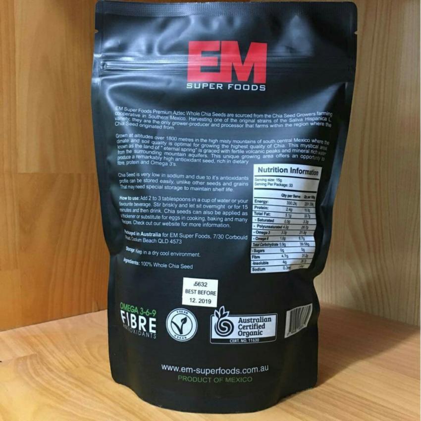 [1 GÓI] Hạt Chia Úc Chia Đen Black Bag Chia 500g - Chuẩn Úc