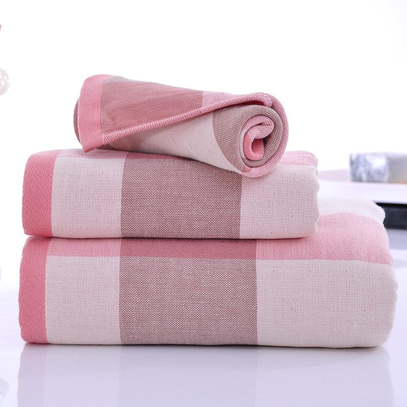 YONLIA 100% Cotton Vải Xô Tiếng Nhật Kẻ Sọc Nam Giới Và Phụ Nữ 100% Cotton Mềm Mại 100% Cotton Hút Nước Tắm Đồ Gia Dụng Khăn Tắm Người Lớn