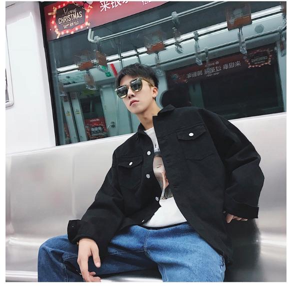 Áo khoác jean nam hot hàn quốc tik tok (JM-JK 20 đen)