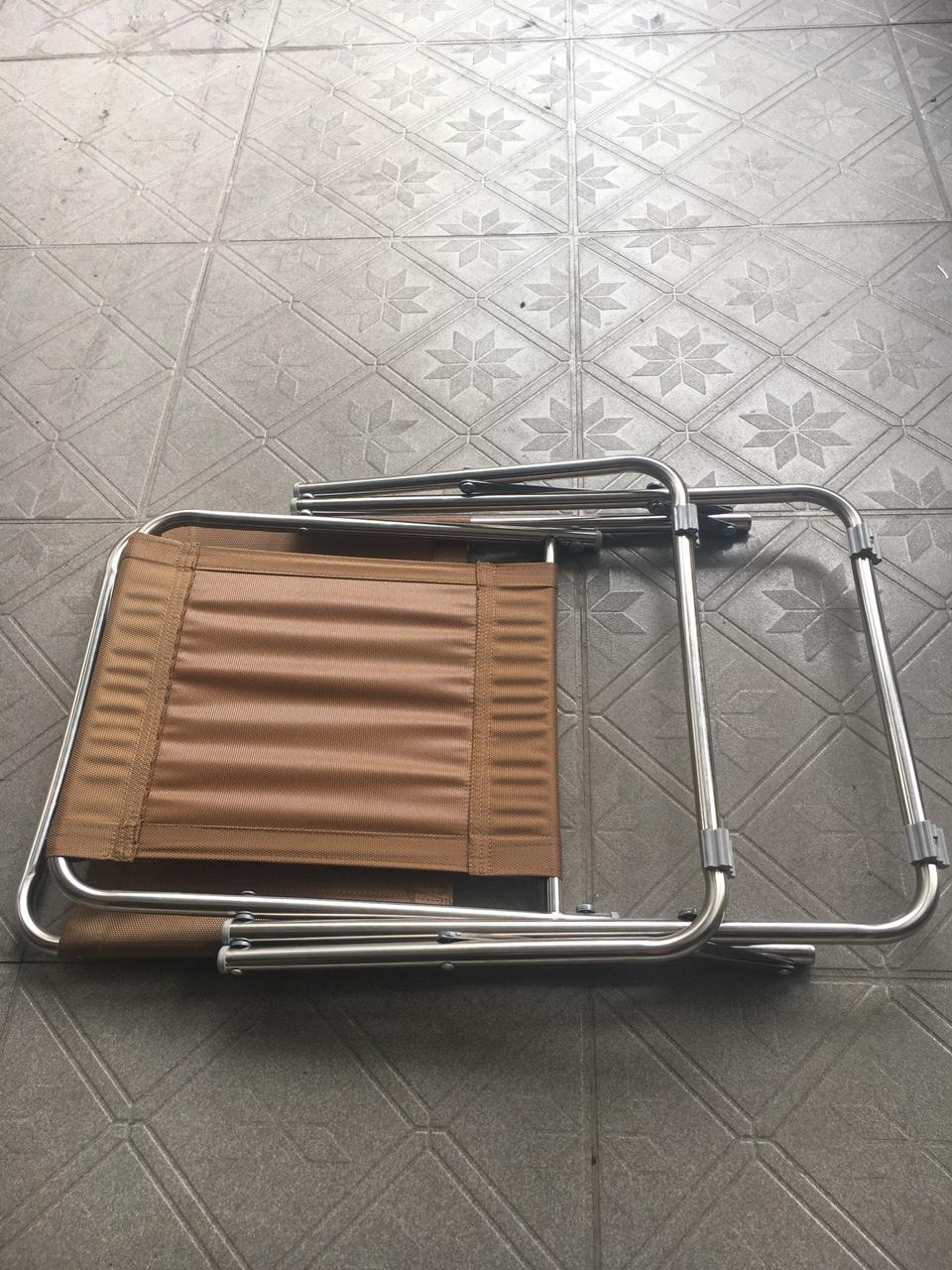Ghế xếp Inox vải lưới thoáng mát