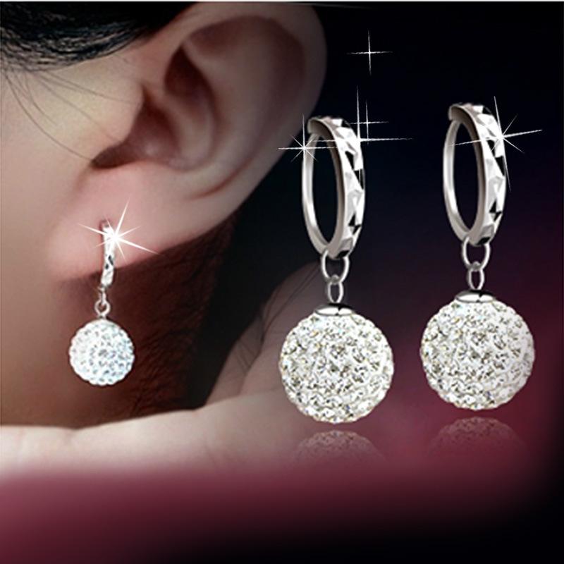 [HCM]Bông Tai Bạc S925 Công Chúa Bong Bóng  Zircon Tòn Ten BTBACPRINCESBALL02