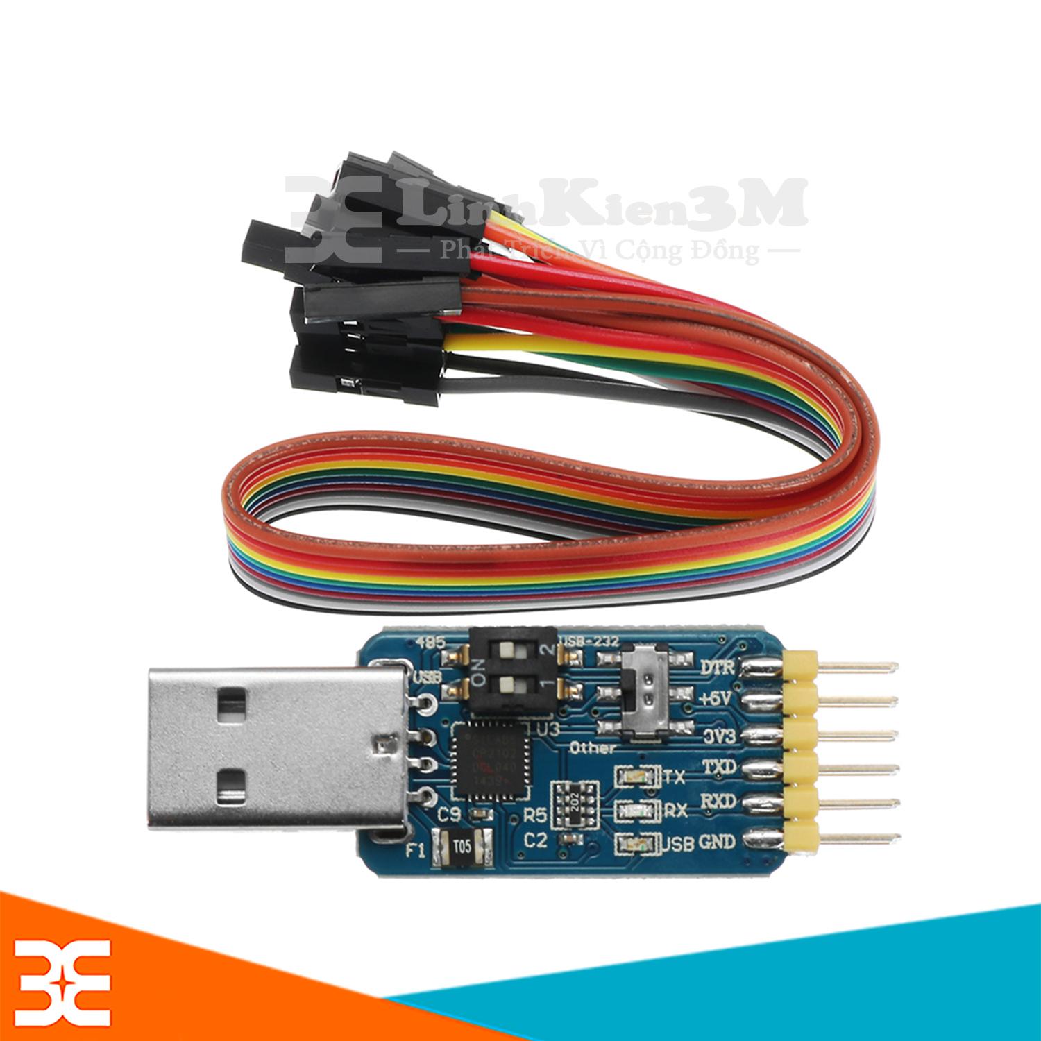Usb to com cp2102 ttl rs232/485 3v3 / 5v v2