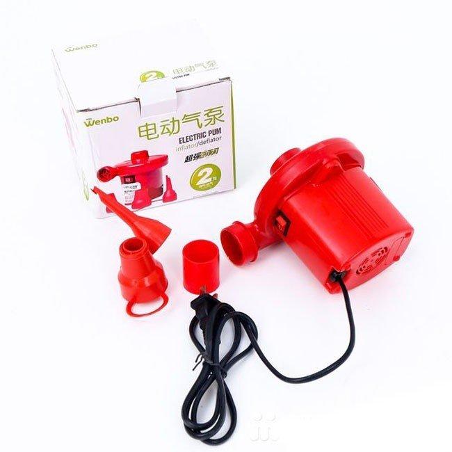 Bơm điện 2 chiều thổi hơi chân không Wenbo (Đỏ)