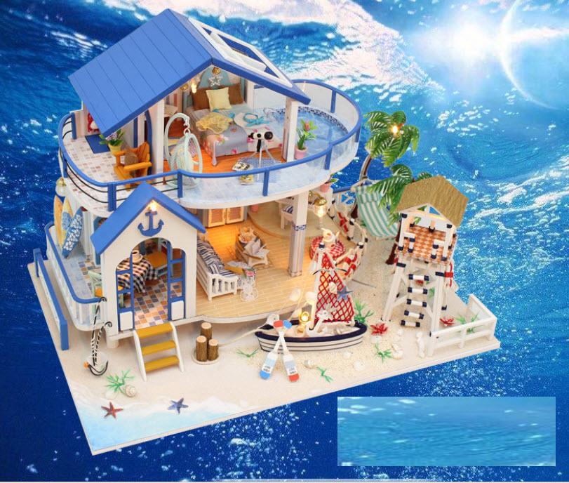 Mô hình nhà gỗ DIY Biệt thự bờ biển 2