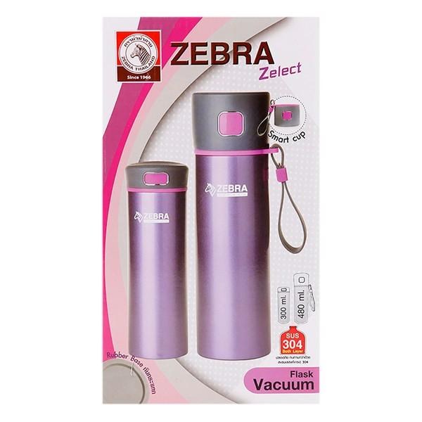 Bộ 2 bình giữ nhiệt Zebra 480ml & 300ml 184165 (BẠC)