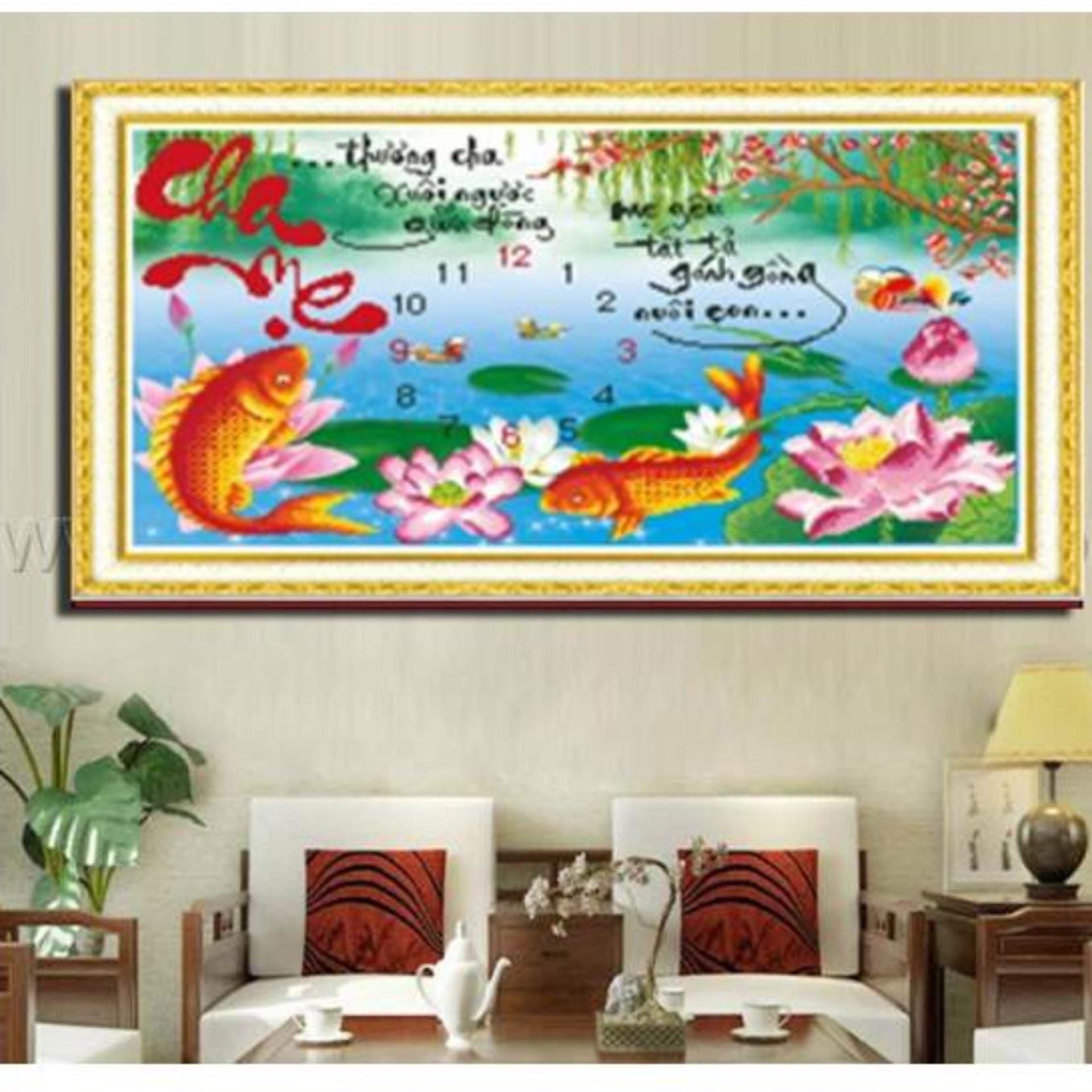 Tranh đính đá cha mẹ h1169-bảo ngọc