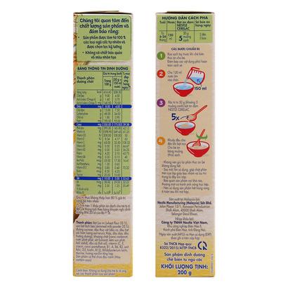 Bột ăn dặm Nestle Cerelac lúa mì sữa 200g- mẫu mới ít đường