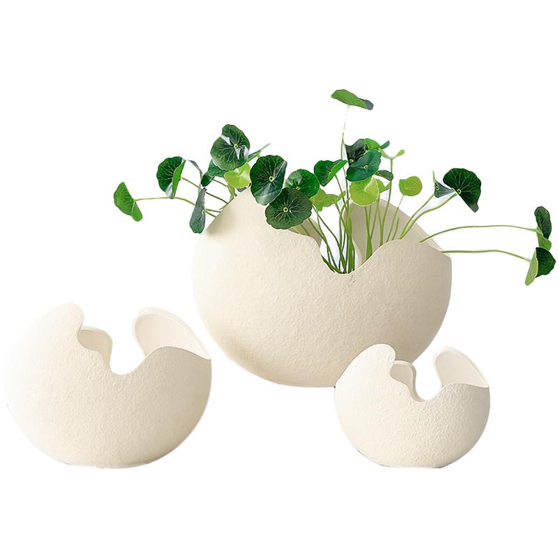 Sáng Tạo Phong Cách Bắc Âu Trong Gốm Vỏ Trứng Lọ Hoa Vật Trang Trí Phòng Khách Hoa Khô Hoa Sắp Xếp Phù Hợp Với Bàn Ăn Đồ Dùng Gia Đình Đồ Trang Trí