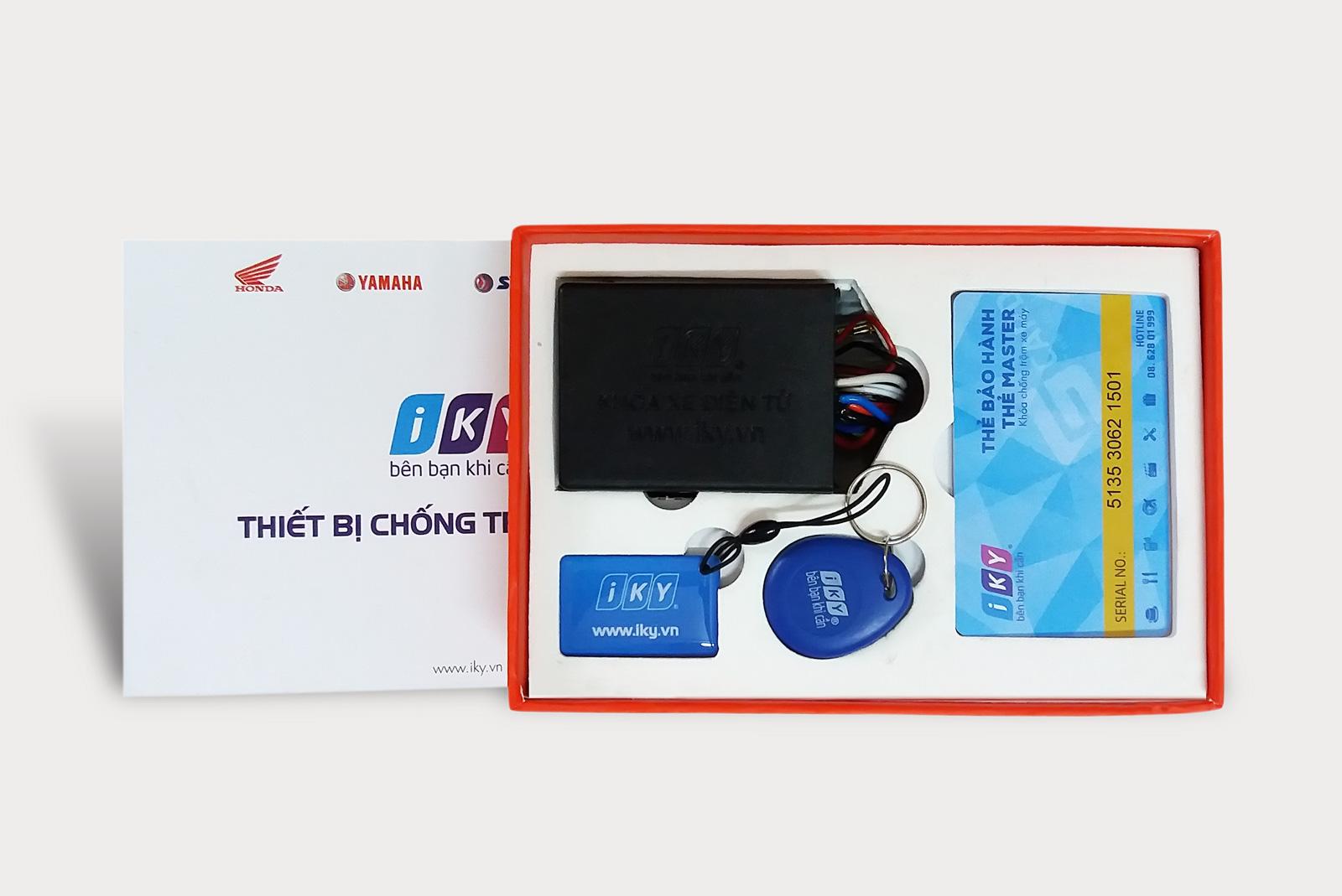 Thiết Bị Chống Trộm Xe Máy IKY Found 2 Remote  – Chip STM8 Châu Âu, Siêu Bảo Mật, Tìm Xe, Chống Cướp Hiệu Quả